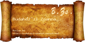 Budaházi Zsanna névjegykártya